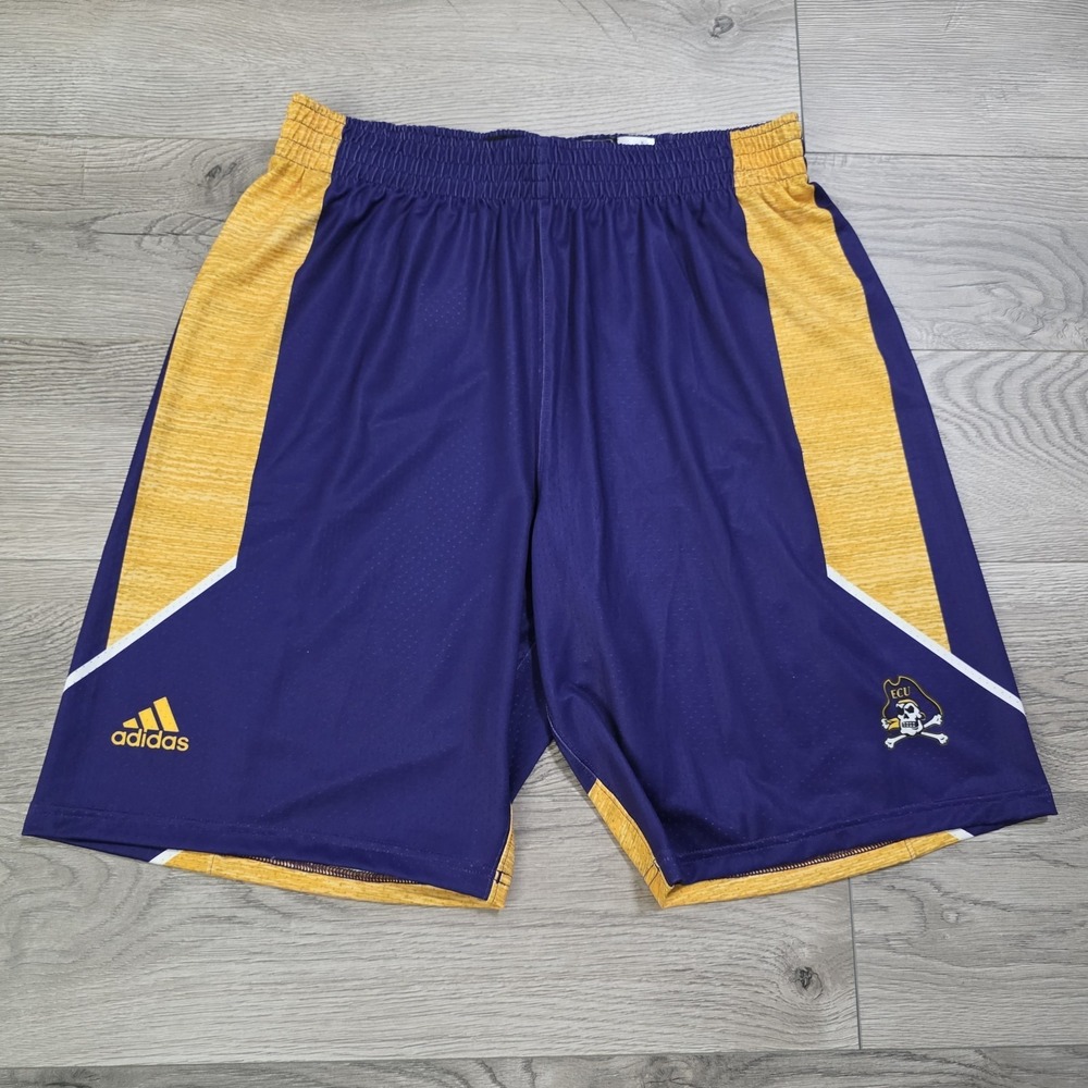 Adidas East Carolina University Pirates Basketball Shorts Men's Large Purple NWT